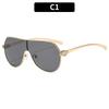 Women's Sunglasses, Metal Large-frame Aviator Sunglasses, Men's and Women's Fashion Sunglasses.