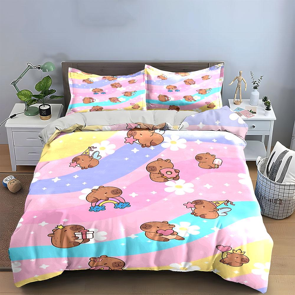 Cartoon Bears Pastel Bedding Set Bedding Duvet Cover Set Duvet Cover Pillowcases (1 * Duvet Cover 2 * Pillowcases, without duvet insert)