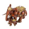 Mother and Baby Elephant Statue Resin Animal Sculpture for Family   Desk Decoration Imitation Wood Grain