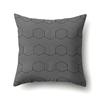 Gray Nordic Retro Ins Light Luxury Polyester Pillowcase Car Decoration Home Printed Waist Rest Pillowcase