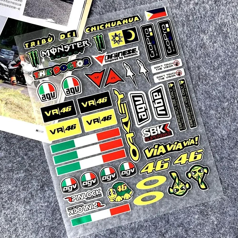 

Наліпка на бічну смугу мотоцикла Вінілова наклейка на автомобіль Вся наклейка на мотоцикл Світловідбиваючі наклейки Автомобільна прикраса для AVG Rossi