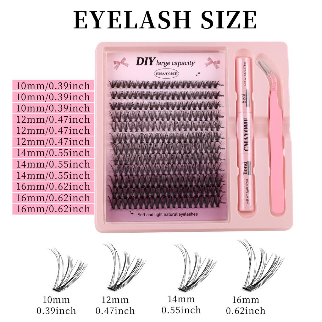 240 Clusters 10D100Dd Song Single Cluster False Eyelash Extension Set Diy Segmented Natural Dense Hair