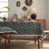 Tablecloth Jacquard Flower Bird Plant Rectangular Dining Table Cloth Thick Tablecloth Dustproof