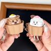 Cake Design Cake Button Keychain Click Sound Button Shape Mini Cake Squeeze Clicker Keychain Squeeze Function