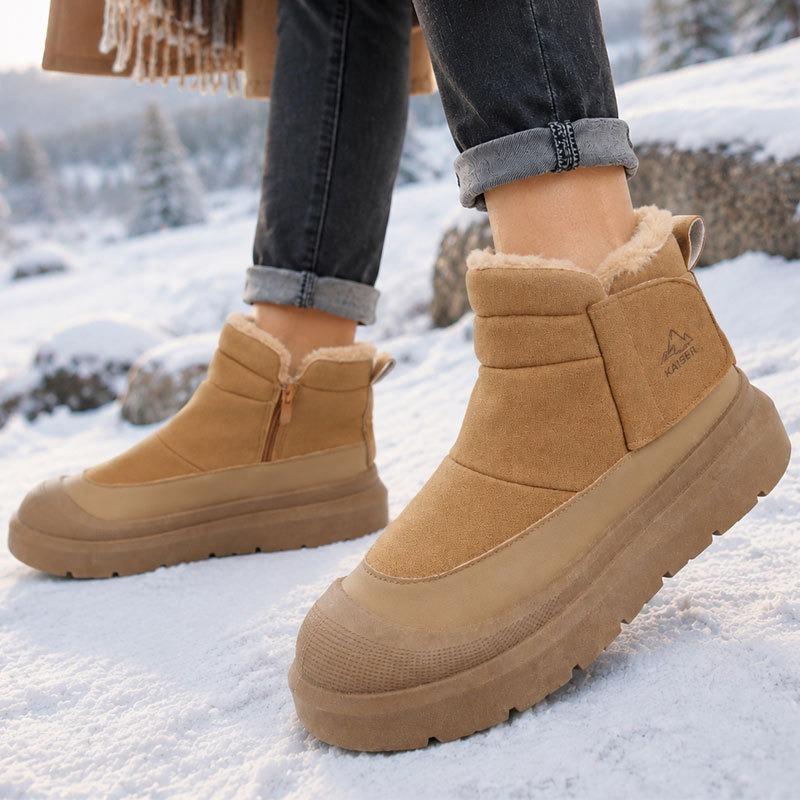 Winter men's snow boots Velcro high-top cotton shoes thick-soled non-slip warm bread boots large cotton shoes