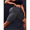 High Waisted, Hip Lifting, Plus Size Sports Shorts, Seamless, Tight Fitting, Hip Lifting Yoga, Quick Drying, High Stretch Fitness Shorts For Women