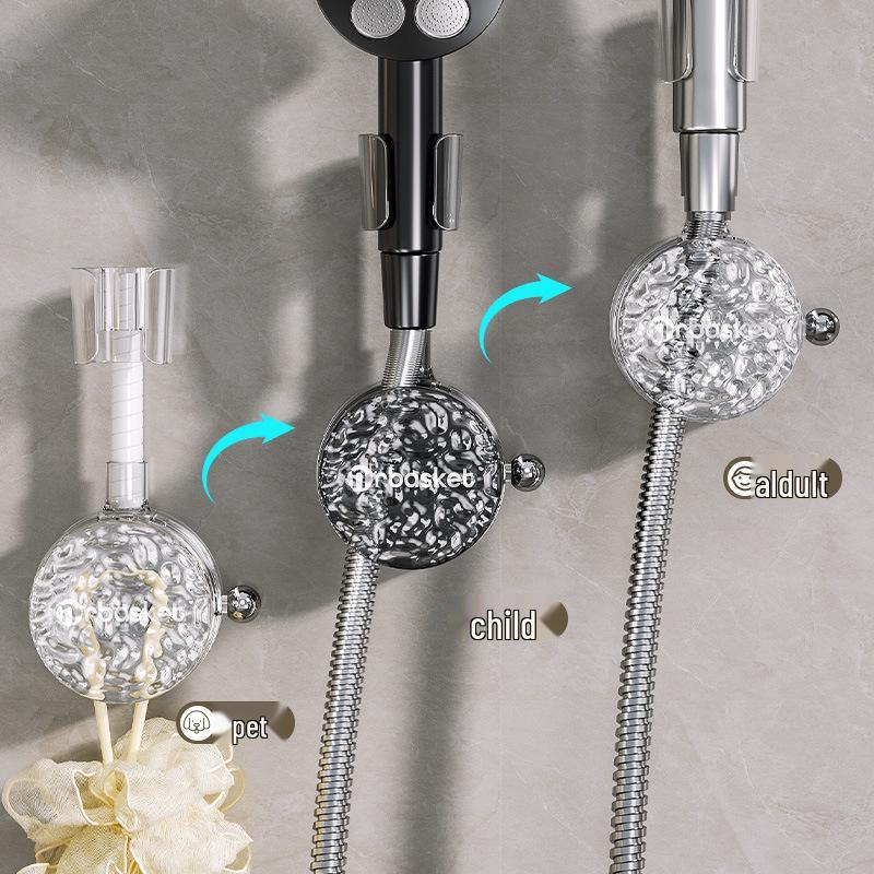 Movable Suction Cup Shower Head Holder for Children's Bathroom - No Drill Bracket Fixator