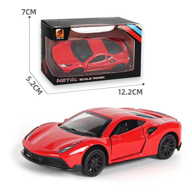 1:43 Alloy Pull-Back Sports Car Toy Figurine for Kids - Claw Machine Gashapon Gift.