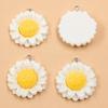 26x28mm Resin Daisy Sunflower Charms In 7 Colors - DIY Bag & Phone Accessories