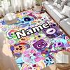 Custom Name Personalized Dandy's World Print Carpet, Versatile Home Decor Rug, for Playroom, Apartment, Balcony, Entryway, Hallway Gift