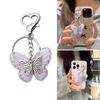 Butterfly Charm Keychain for Women and Girls Transparent Keyring Colorful Key Pendant Acrylic Clear Key Chain Ornament