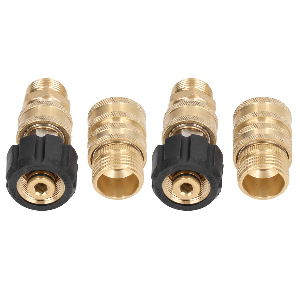 8pcs Pressure Washer Adapter Set Quick Coupler Fittings Metal Quick Connector for Car Washer