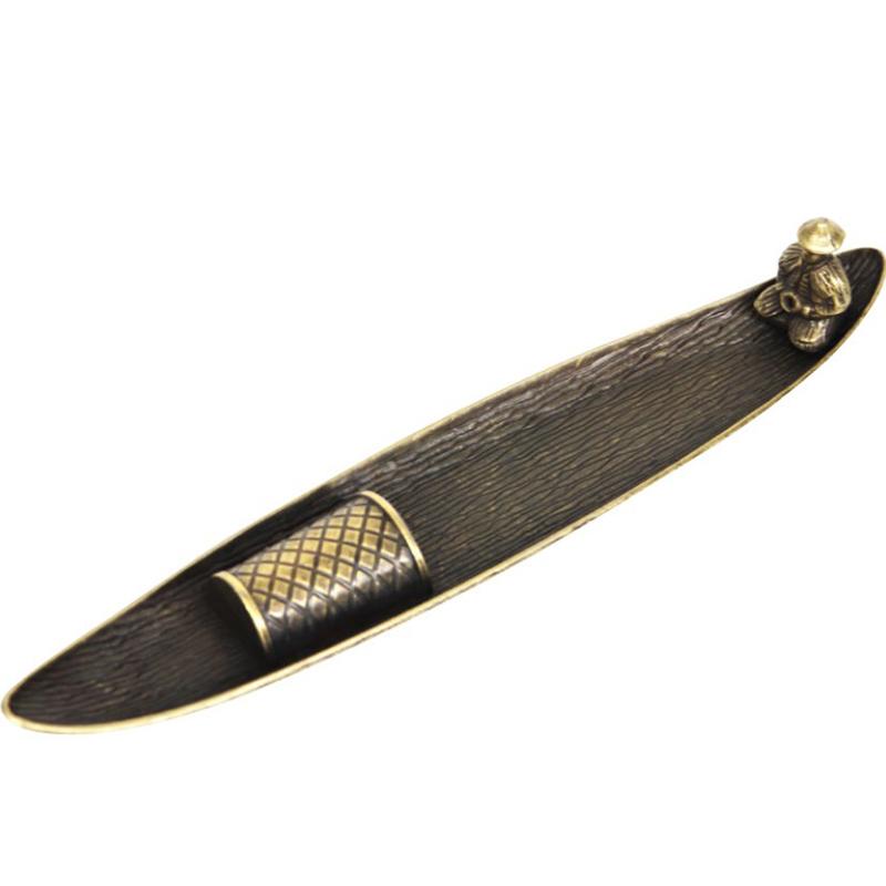 Incense Holder Creative Incense Holder Boat Old Men Fishing Japanese Style Incense Stick Burner Aromatherapy Ornament Home Decor