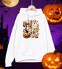 Happy Halloween Creative Bow Ghost Design Hoodies Men Pocket Autumn Hoody Casual Fleece Streetwear Oversized All-Match Pullovers