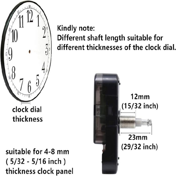 Long Shaft Clock Movement Mechanism Clock Repair Part Replacement