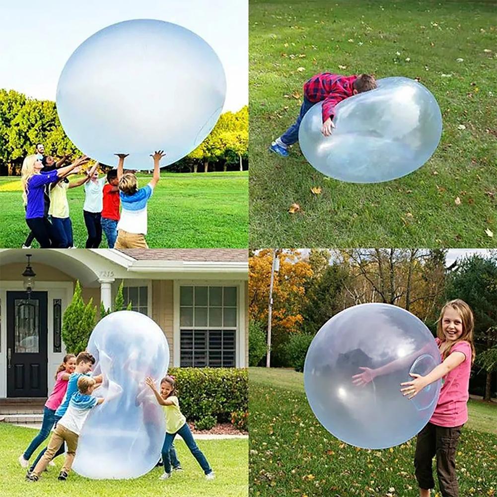 Children Outdoor Soft Air Water Filled Transparent Bubble Ball Inflating Balloon Toy Fun Party Game Great Kids Gifts