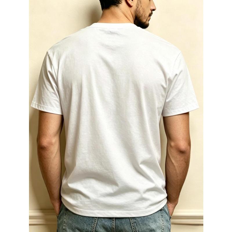European Size Casual, Men's T-Shirt, Cat And Text Design, Casual Attire, Gift for Cat Lovers