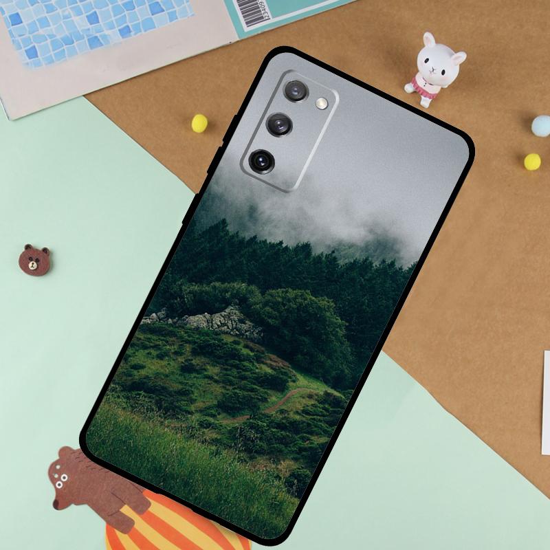 Forest Cloud Pattern Soft Case For Samsung Galaxy S25 Ultra S9 S10 S20 S22 S21 Plus S23 FE S24 Ultra Funda Cover