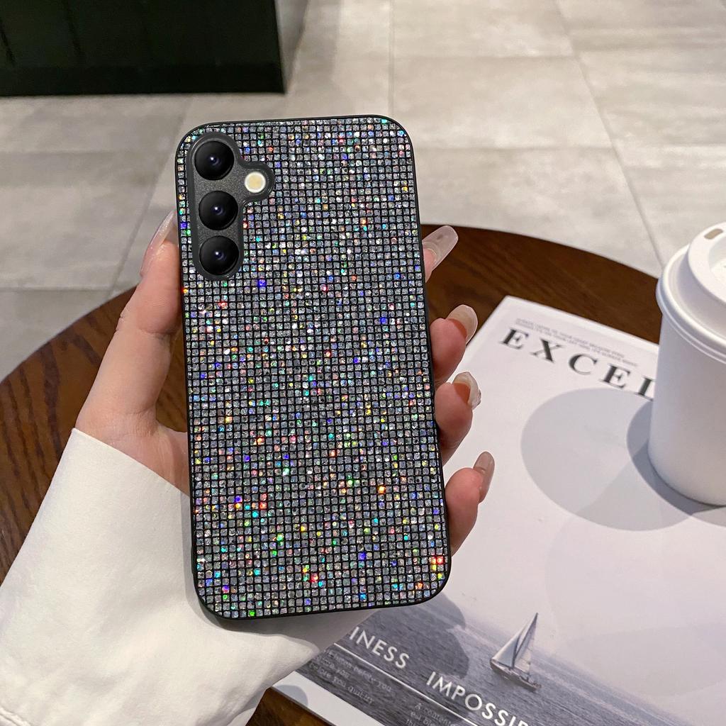 Luxuriöses glänzendes buntes Gittermuster Mode Handyhülle für Samsung Galaxy A14 A15 A16 A17 A37 A35 A36 A57 A55 A56 A73 TPU Hülle