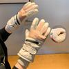Winter Women's Warm Plush Thick Gloves Windproof and Cold Touch Screen Women's Outdoor Cycling Mountaineering Waterproof and Anti Slip Gloves