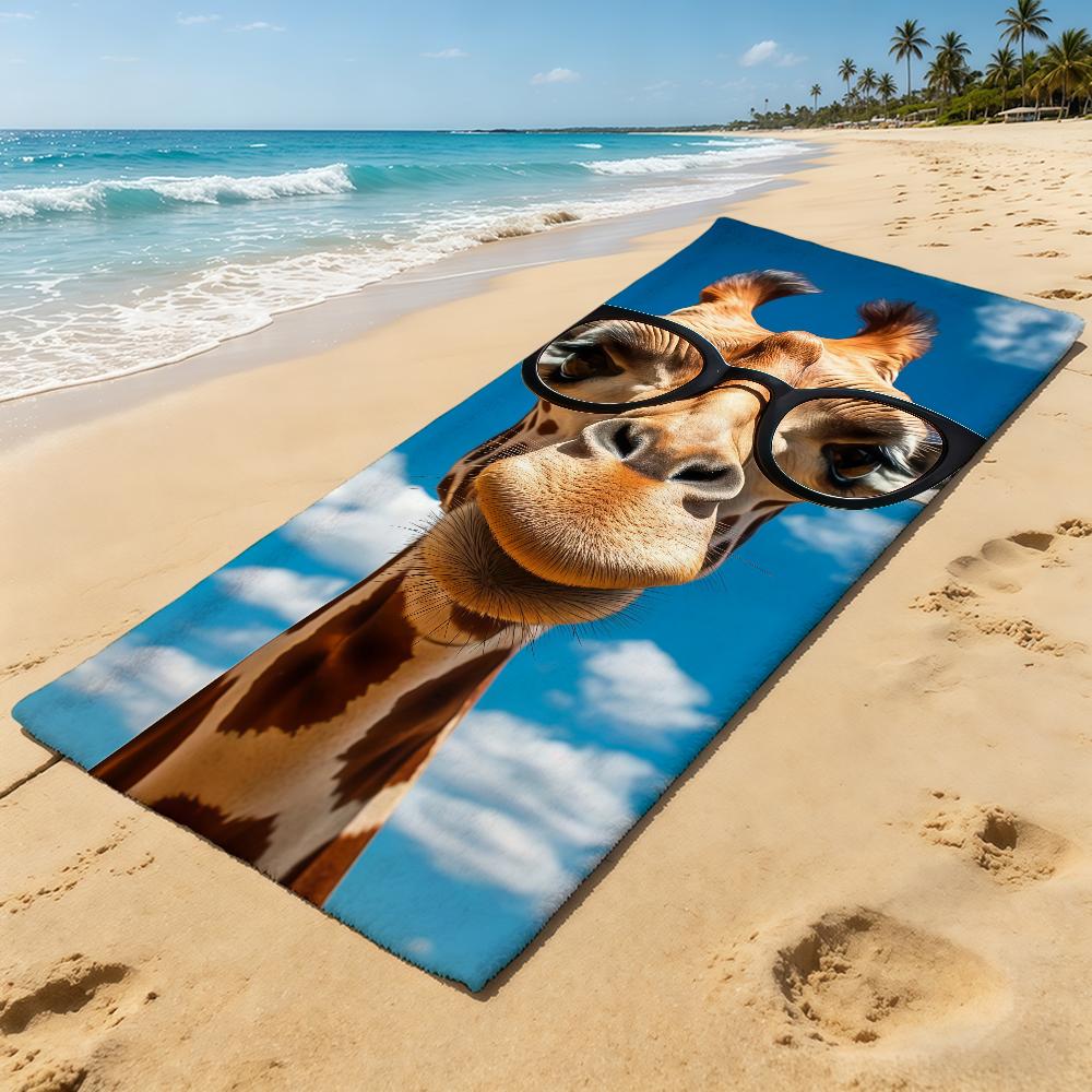 Handtuch Für Draußen Cartoon Camping Strandhandtuch Super Saugfähig Schnell Trocknend Tier Giraffe Sommer Handtuch