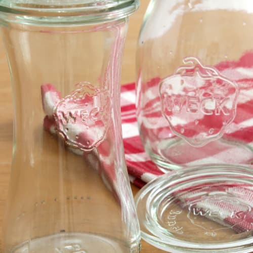 WECK Canister Glass Canister Storage Container WE-743 (Mold Shape 750ml, Set of 6)