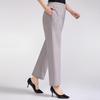 Women Summer High Waist Comfortable Elastic Waist Silk Pants