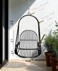 Black Powder Coated Stainless Steel Jhula for Indoor Outdoor Balcony | 150kg Capacity, Pre Assembled, Includes Cushion, Springs & Links
