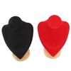2 Stück Halsketten Mannequin Büste Ständer Herzförmig 3D Halsketten Büste Display Halter Mittel Rot Schwarz