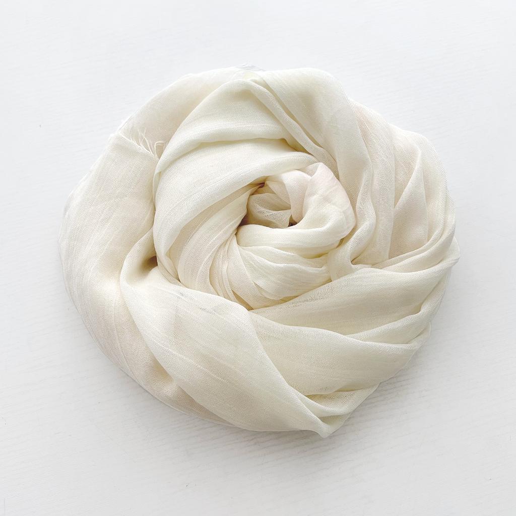 Herbst und Winter vielseitiger langer einfarbiger Baumwoll- und Leinen-Schal Damen Japanischer Retro Kälteschutz warmer Strickschal