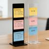 Detachable Transparent Acrylic Memo Board Desktop Screen Holder Office Adhesive Message Display Stand Study Working Daily Use