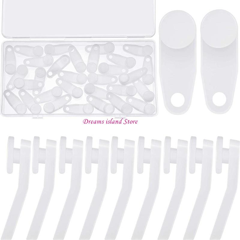 30/60Pcs Window Curtain Track Hooks Traverses Rod Plastic Gliders Home Decors HX6C