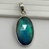 Pendentif Oval CERTIFIÉ en Argent Sterling 925 Opale Naturelle 21 Carats Bijoux Pour Cadeau