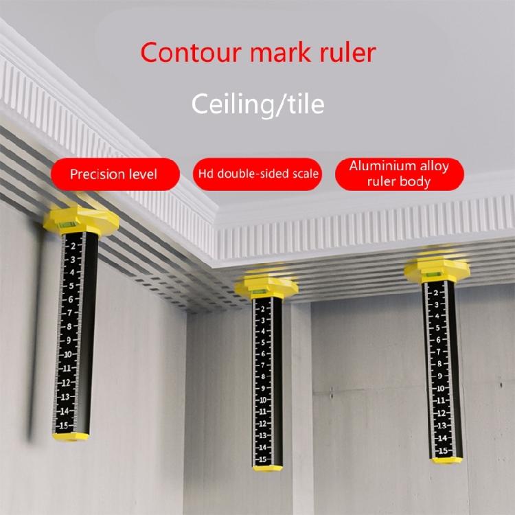 Righello Altezza Piastrelle Soffitto e Pavimento Righello Livellamento Soffitto Piastra Cartacea Righello Altezza Uguale con Base Magnetica
