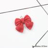Imitation Fabric Bow Resin Pendant Earrings - DIY Jewelry Accessories
