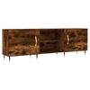 TV Stand Smoked Oak Finish 150 X 30 X 50 Cm Engineered Wood