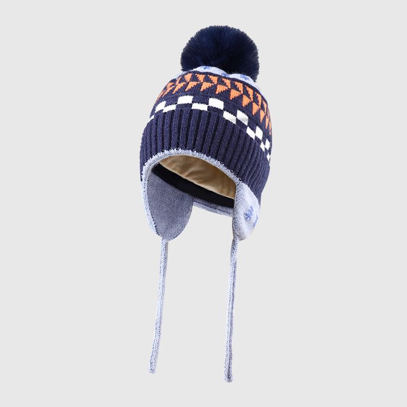 Fashion Baby Children s Hat Cute Warm Ear Flap Cap Kids Knitted Winter Beanie Hat One Size