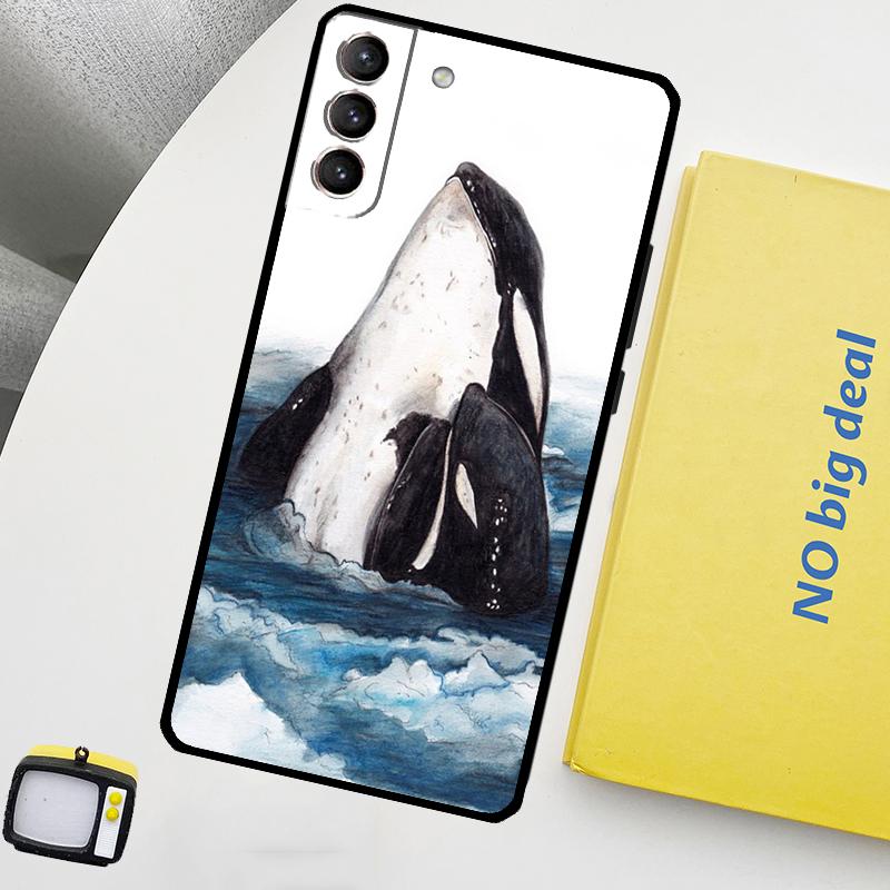 Killer Whale Orca Phone Case For Samsung Galaxy S25 Ultra S21 S22 S23 S24 Ultra S9 S10 S20 Plus S25 FE Cover