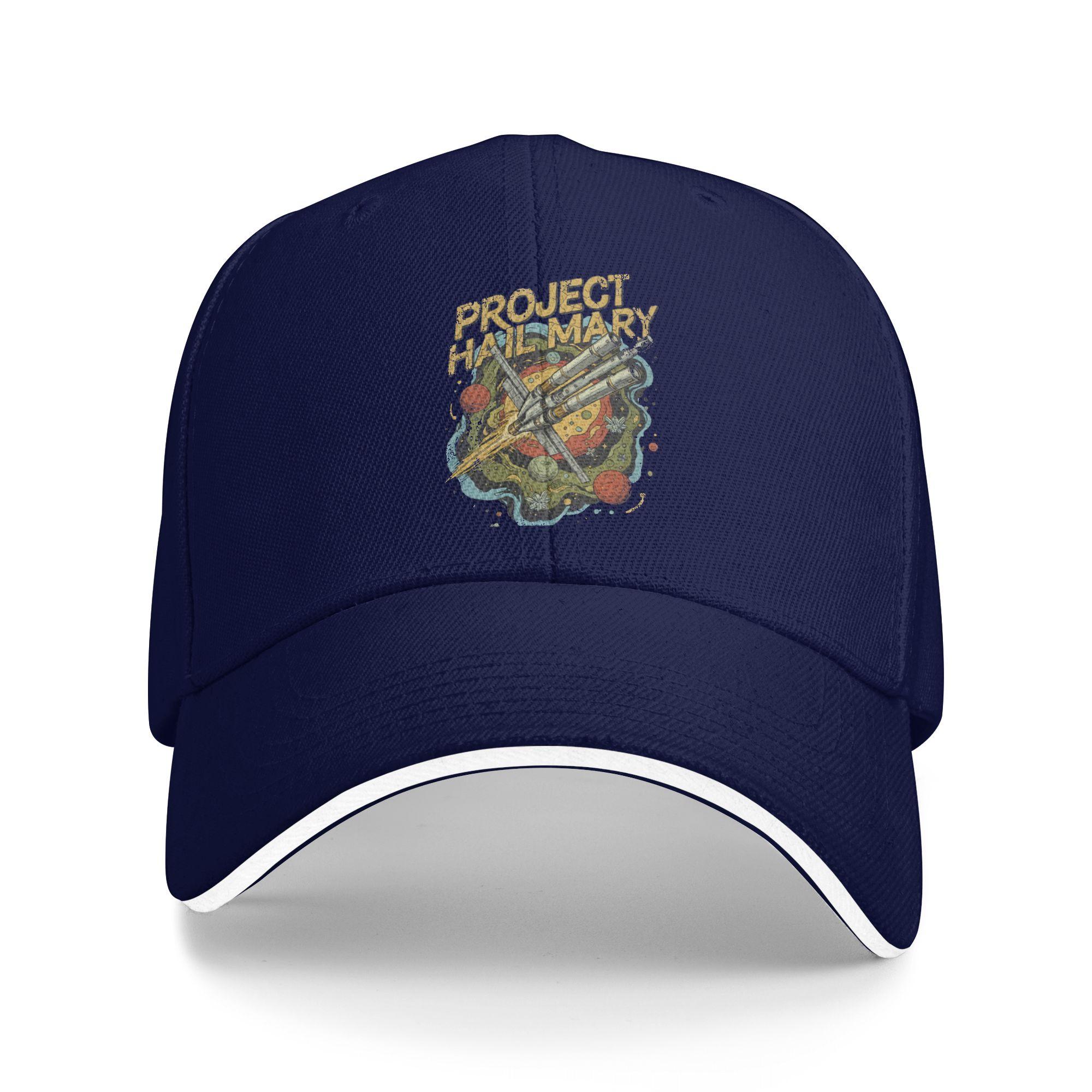 

Project Hail Mary Movie Space Ship Baseball Cap Casual Sandwich Caps for Men Women Adjustable Headwear Activities One Size темно-синього кольору