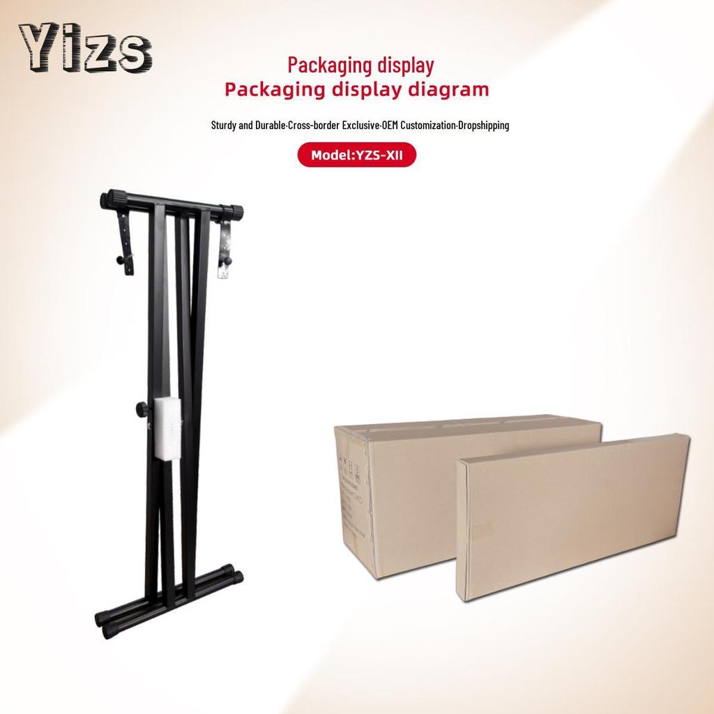 Doppelrohr Elektronische Keyboard & Guzheng X-Ständer, Doppellagig & Faltbares Design, Sandmaltisch