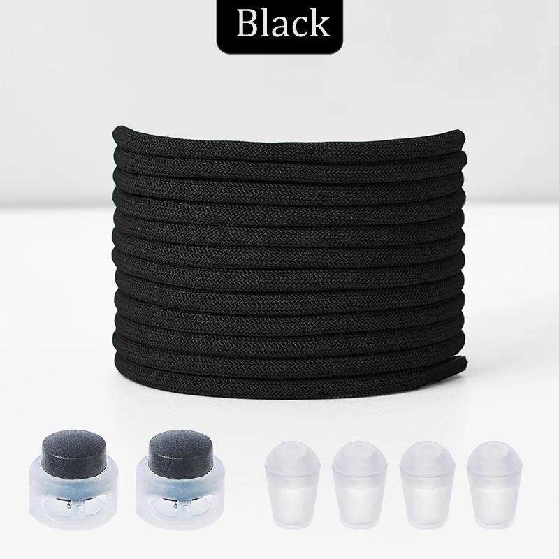 New No Tie Shoeaces Elastic Round Tieless Shoe Laces Sneakers Spring Lock Shoelace Quick Without Ties Shoes Lace for Kids Adult
