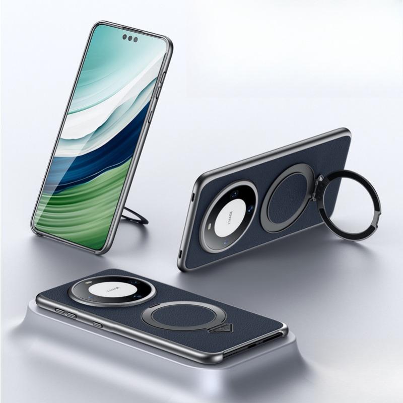 Geeignet für Huawei Mate60pro Handyhülle Magnetische Saughalterung M60 Objektiv Vollständig umschließend Sturzsicher Business Männer und Frauen Lederhülle