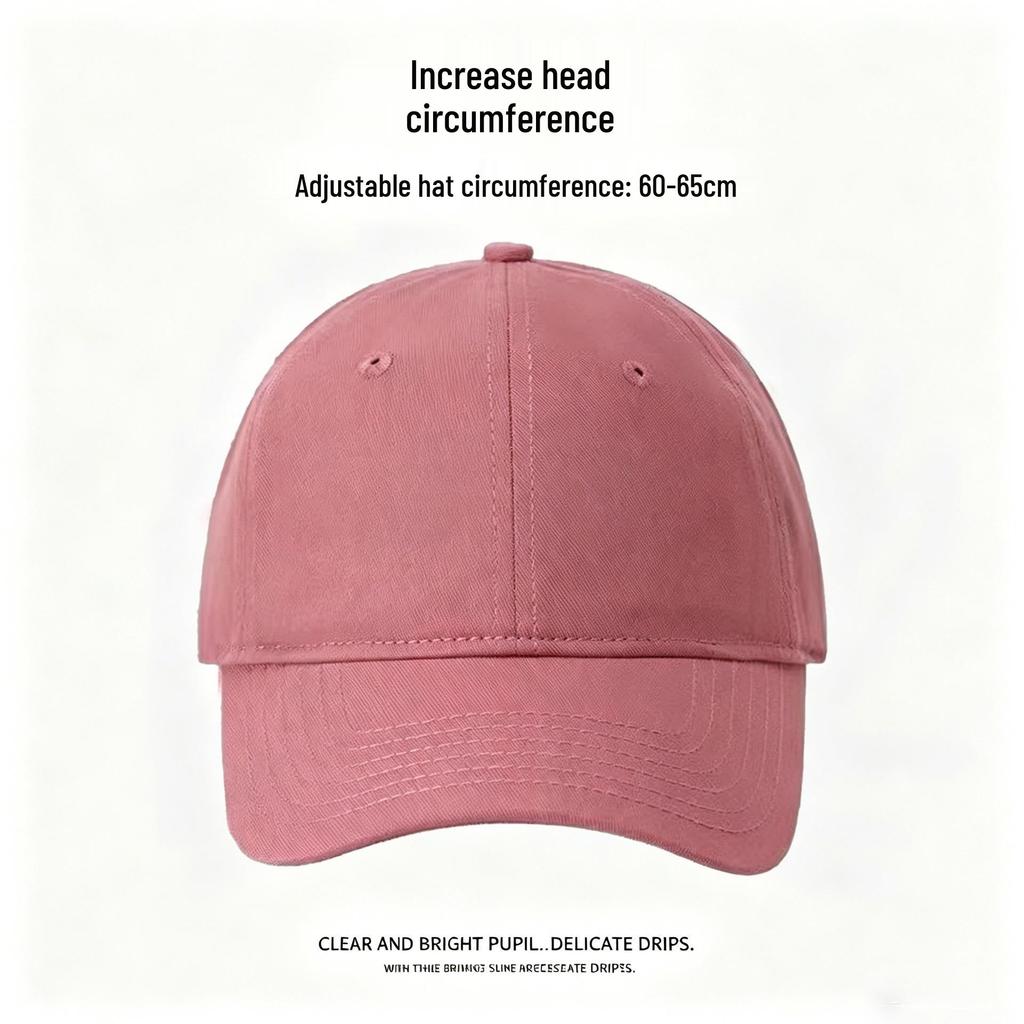 "Cappellino da baseball unisex a tinta unita da 65 cm con parte superiore morbida, visiera approfondita e allargata per un aspetto del viso più snello."