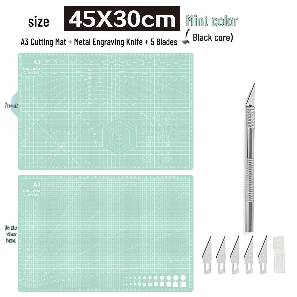 A3 3mm Extra Thick Cutting Mat: Handmade, Durable Pad for Paper Cutting & Writing
