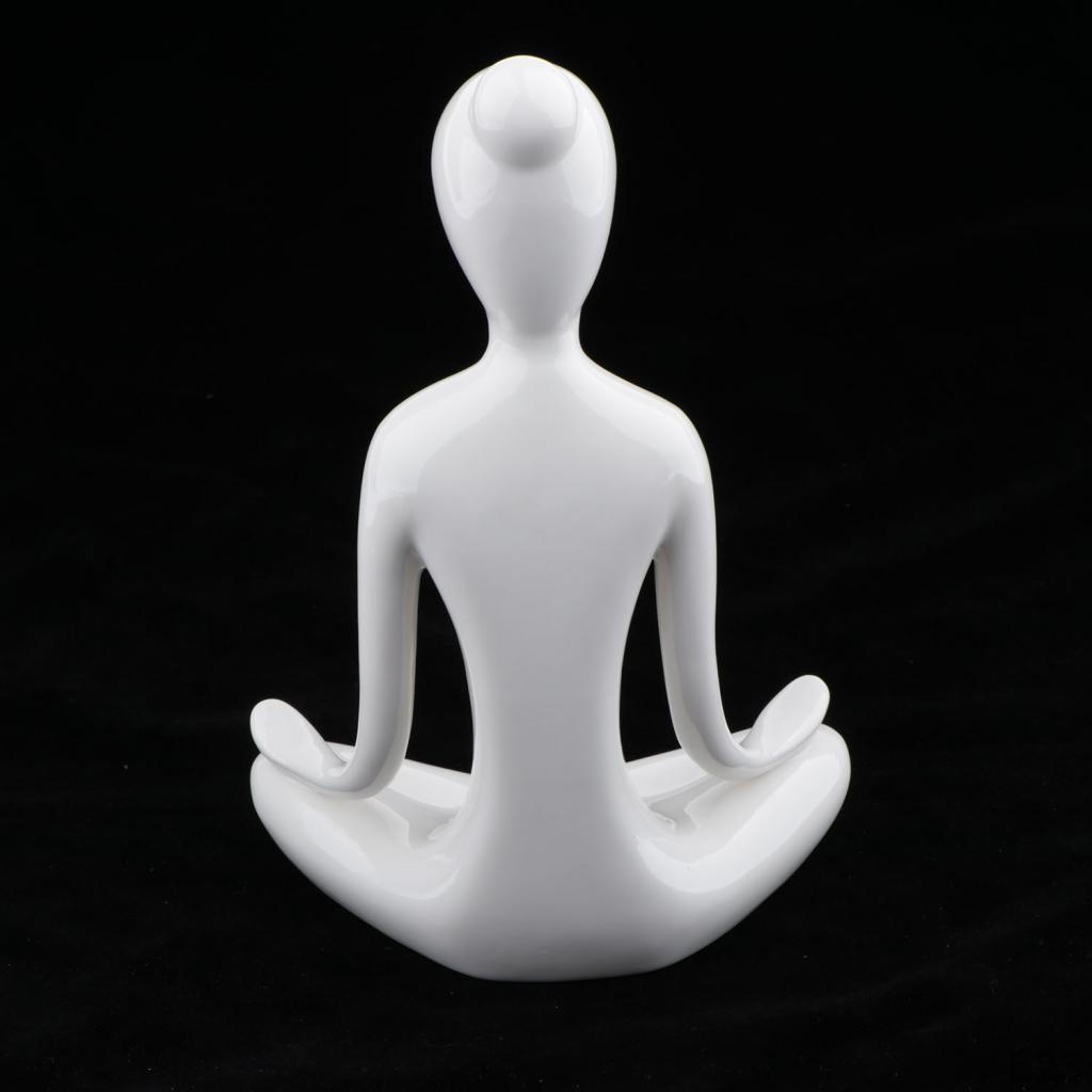 Abstract Art Ceramic Yoga Poses Figurine Porcelain Statue Different Home Ornament
