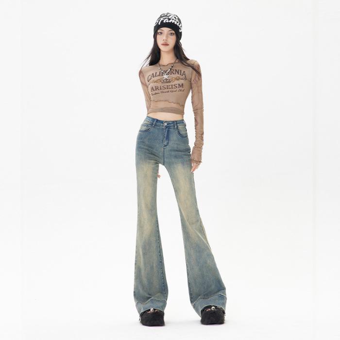 

Женские осенние брюки Spice Girls с высокой талией, обтягивающие, эластичные, расклешенные, женские осенние длинные брюки XL