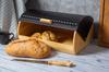 BAMBOO BREAD BOX WITH BREAD KNIFE 2773 BLACK
