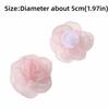 Elegante Tessuto Organza Fiore Design 3D Rose in Organza Fatte a Mano Accessori per Capelli Fai-da-te Accessori per Abbigliamento