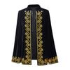 Medieval King Prince Cosplay Cloak Halloween Party Carnival Performance Festive Black Kings Cape