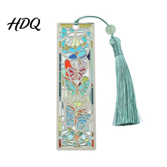 Decorative Page Marker Stained Glass Art Metal Bookmark Book with Classical Style